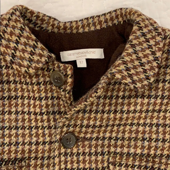 Caramel Baby & Child London Tweed & Lambswool Coat - Picture 2 of 6